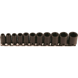 11-Piece 1/4" Square Drive Metric Socket Set, 6 Point, Long Length