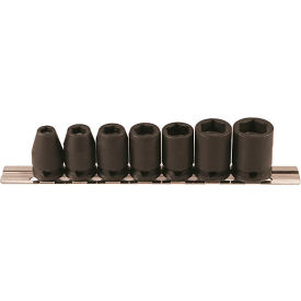 7-Piece 3/8" Square Drive Magnetic SAE Socket Set, 6 Point, Standard Length