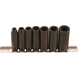 7-Piece 1/4" Square Drive SAE Socket Set, 6 Point, Long Length