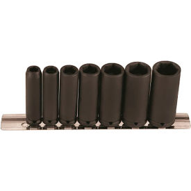 7-Piece 1/4" Square Drive Magnetic Spring Loaded SAE Socket Set, 6 Point, Standard Length