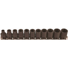 11-Piece 3/8" Square Drive Metric Socket Set, 6 Point, Standard Length