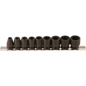 9-Piece 3/8" Square Drive SAE Socket Set, 6 Point, Standard Length