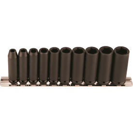 10-Piece 1/4" Square Drive Metric Socket Set, 6 Point, Long Length