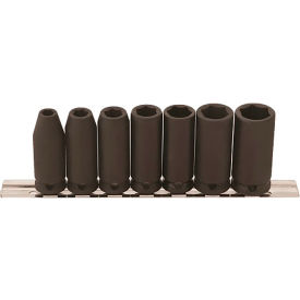 7-Piece 3/8" Square Drive Magnetic Spring Loaded SAE Socket Set, 6 Point, Standard Length