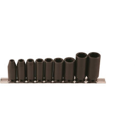 9-Piece 3/8" Square Drive SAE Socket Set, 6 Point, Long Length