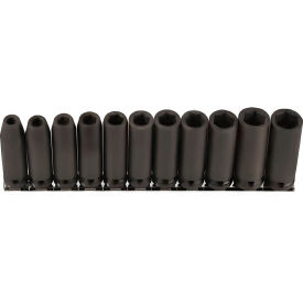 11-Piece 3/8" Square Drive Magnetic Spring Loaded Metric Socket Set, 6 Point, Std. Length