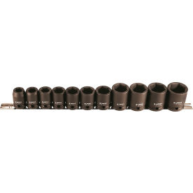 11-Piece 1/2" Square Drive SAE Socket Set, 6 Point, Standard Length