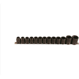 13-Piece 1/2" Square Drive Metric Socket Set, 6 Point, Standard Length