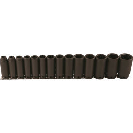14-Piece 1/2" Square Drive SAE Socket Set, 6 Point, Long Length