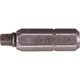 Square #0 Insert Bit x 1", 2pc Construction, S2 Steel, Gunmetal Gray