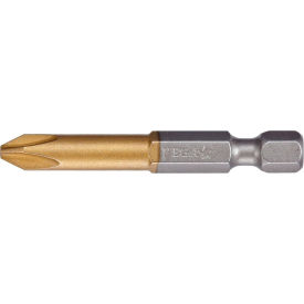 Phillips #2 Power Bit x 2" TiN, S2 Steel, Titanium Nitride