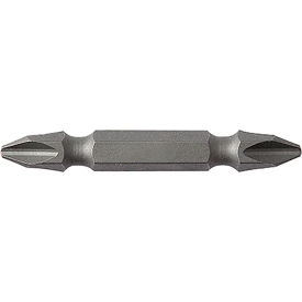 P2 Double End Power Bit x 2", S2 Steel, Gunmetal Gray