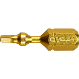 Vega Square #0 Insert Bit, S2 Steel, Electroplating, Yellow