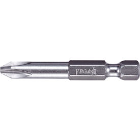 Phillips #2 Power Bit x 2", 1/4" Hex, S2 Steel, Stainless Steel