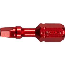 Square #2 Insert Bit x 1", S2 Steel, Electroplating, Red