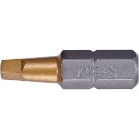 1" Square #3 Insert Bit, 1/4" Hex, S2 Steel, Titanium Nitride