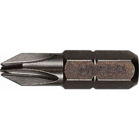 Phillips Tamper #3 Insert Bit x 1", S2 Steel, Gunmetal Gray