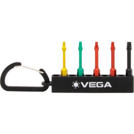 Color-Coded Square x 2" Carabiner Set, 1/4 Hex, S2 Steel, 5 Pieces