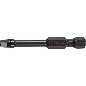 Square #3 Power Bit x 6", S2 Steel, Electroplating, Black