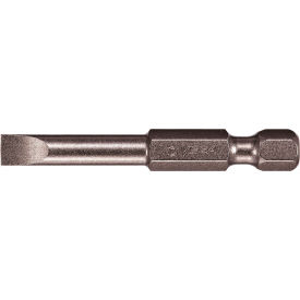 Slotted Power Bit x 6", S2 Steel, Gunmetal Gray