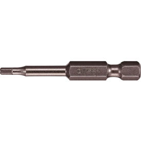 Hex 9/64" Power Bit x 6", S2 Steel, Gunmetal Gray