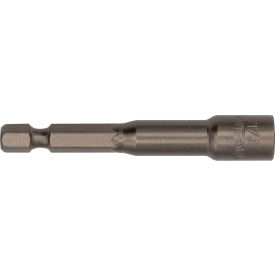 Impact 1/4" Bolt Extractor x 2-9/16", 1/4" Hex, S2 Steel, Gunmetal Gray