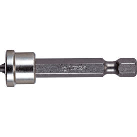 Phillips #2 Power Bit w/ Drywall Indenter x 2", S2 Steel, Gunmetal Gray