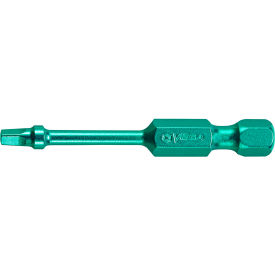 Square #1 Power Bit x 4", S2 Steel, Electroplating, Green