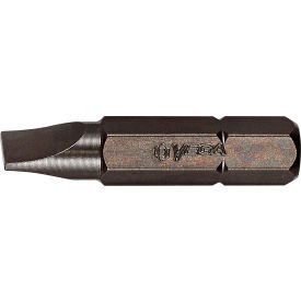 Slotted 8-10 Insert Bit x 1-1/2", 5/16 Hex Shank, S2 Steel, Gunmetal Gray