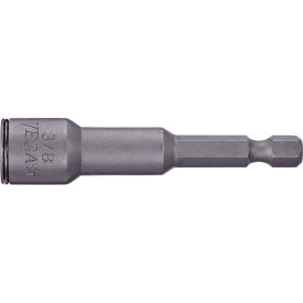 Std Hex 3/8" Non Magnetic Nutsetter with C-Ring x 1-3/4", S2 Steel, Gunmetal Gray