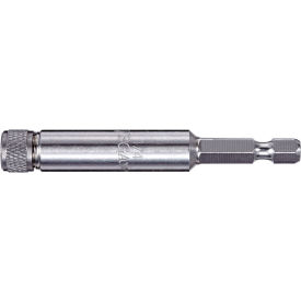 Standard Hex 1/4" Bit Holder with Magnet Screwcap x 2-3/8", Aluminum, Black Oxide