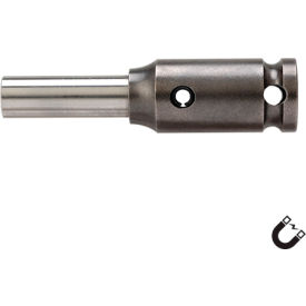 1/4" x 1/4" Magnetic Sq. Dr Bit Holder x 2-5/8", S2 Steel, Gunmetal Gray