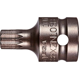 12M Socket Bit x 1-1/2" - 1/2 Sq. Dr, S2 Steel, Gunmetal Gray