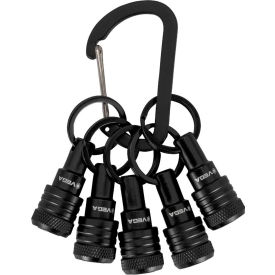 Keychain Bit Holders, 1/4" Hex Size, S2 Steel, 5pc