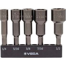 Impact Bolt Extractor Set, S2 Steel, Gunmetal Gray, 5 Pieces