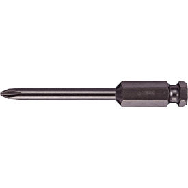 Phillips #4 Power Bit x 3-1/2" - 7/16 Hex Shank, S2 Steel, Gunmetal Gray
