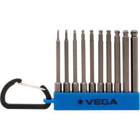 Ball End Hex, 3" Carabiner Set, 1/4 Hex, S2 Steel, 10 Pieces