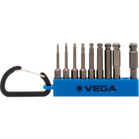 Ball End Hex (MM) x 2" Carabiner Set, 1/4 Hex, S2 Steel, 9 Pieces