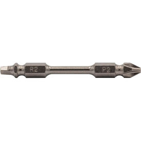 P2 + R2 D/E Power Bit x 2-9/16", S2 Steel, Gunmetal Gray