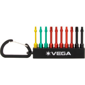 Color Coded Square x 2" Carabiner Set, 1/4 Hex, S2 Steel, 10 Pieces