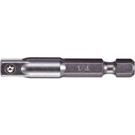 1/4" x 1/4" Hex Adapter x 10" Pin, S2 Steel, Gunmetal Gray