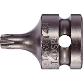 TORX 60 Socket Bit x 1-1/2" - 1/2 Sq. Dr, S2 Steel, Gunmetal Gray