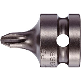 Phillips #3 Sq. Dr Socket Bit x 1-1/2", S2 Steel, Gunmetal Gray