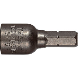 1/4" Magnetic Nutsetter Insert, 1-1/4", 1/4" Hex, S2 Steel, Gunmetal Gray