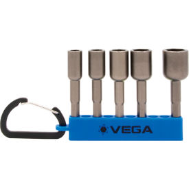 Magnetic Nutsetter x 2-9/16" Carabiner Set, 1/4 Hex, S2 Steel, 5 Pieces