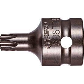 TORX Tamper Socket Bit x 1-1/2" - 1/2" Sq. Dr, S2 Steel, Gunmetal Gray