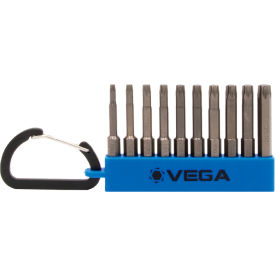 Torx Tamper Carabiner Set, 1/4 Hex, S2 Steel, 10 Pieces