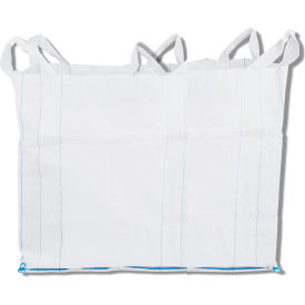 Construction Waste Bag, Open Top & Flat Bottom, 3000 lb. Cap., 55"L x 55"W x 36"H, White