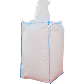 Baffled Bag, Spout Top & Spout Bottom, 3000 lb. Capacity, 42"L x 42"W x 55"H, White