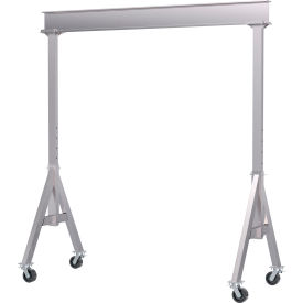 Adj. Height Aluminum Gantry Crane with Total Locking Casters, 10'W x 10-3/16'H, 6000 lb. Cap